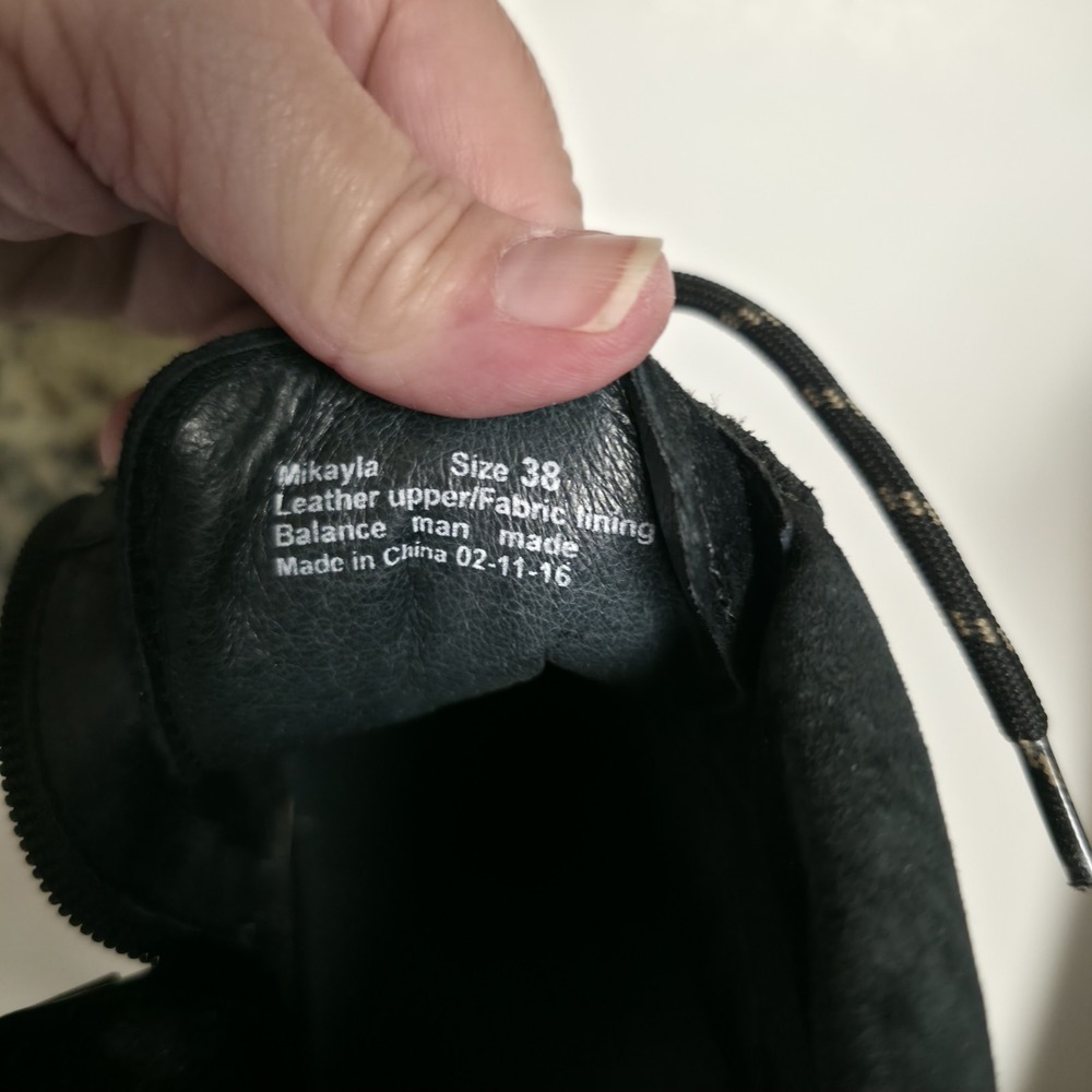 Dansko Mikayla Black Leather Lace Up Clog Ankle Boots Zipper Women Sz 38 US 8 - Picture 8 of 8